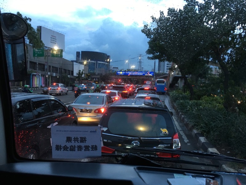 ジャカルタ市内の渋滞
